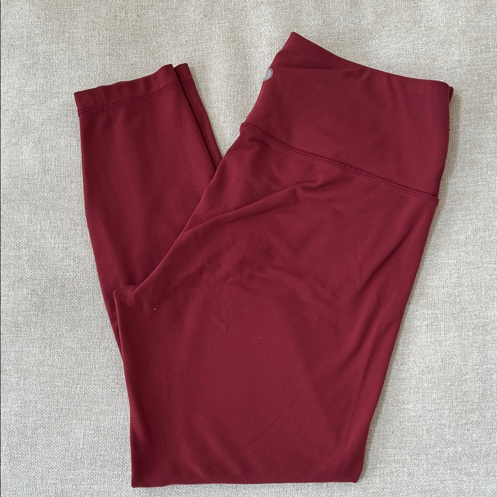Yogalicious High-Waist Burgundy Leggings